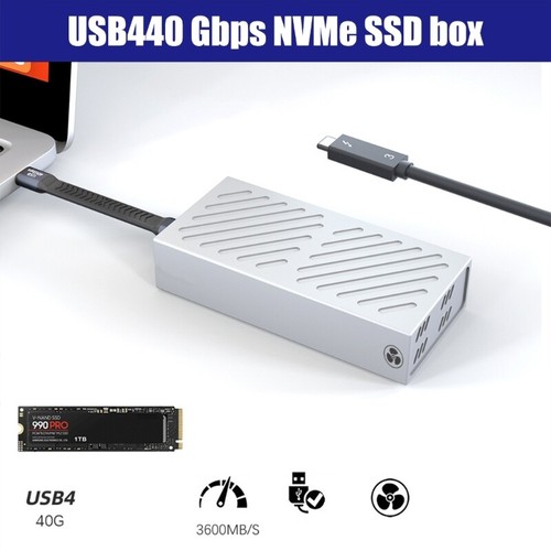 Easy Installation NVMe SSD Aluminum Enclosure with USB4 40Gbps Interfaces - Afbeelding 2 van 8