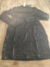 Fashion Nova Irreplaceable Metallic Mini Dress Size M in Black/Combo