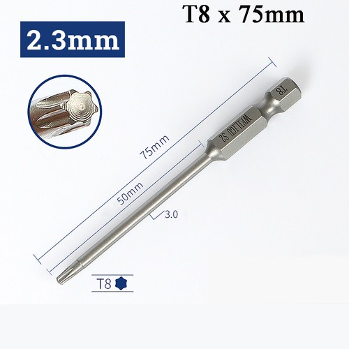 T3 - T50 Torx TX Bits Schraubendreher Bit Extra Lang Magnetisch Bitsatz S2 Stahl - Bild 33 von 54