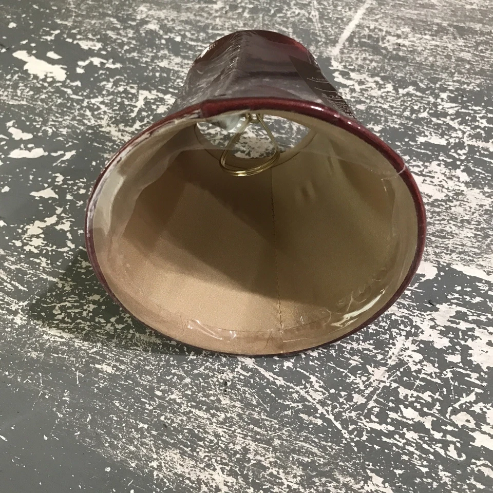 NEW Allen and Roth Extra Small Burgundy Lamp Shade, 3.25"x 5.25"x 5" - Image 4 of 4