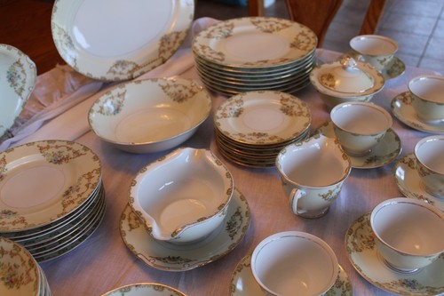 National China Hergestellt in Japan Vintage 7-teiliges Gedeck für 8 mit Extras Blumen - Bild 6 von 12