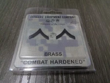 OEC  USMC Marines E-2 PFC Private First Class (PFC) Chevrons metal BLACK 1 PAIR