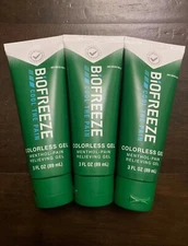 BiOFREEZE COOL THE PAIN FAST ACTING MENTHOL-PAIN RELIEF GEL 3 FL OZ 89mL 3 PACK