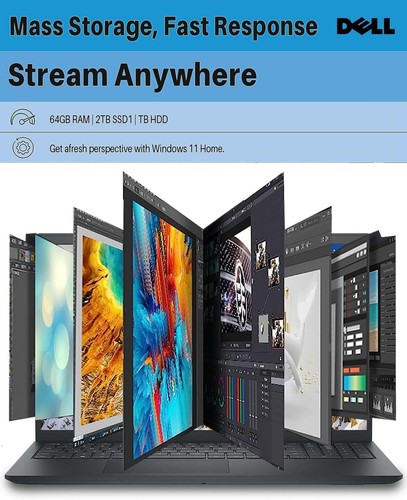 Dell Inspiron 15 15.6"Touch Laptop Intel i7-1355U 64GB RAM,2TB Win11 P+MS Office - Picture 3 of 5