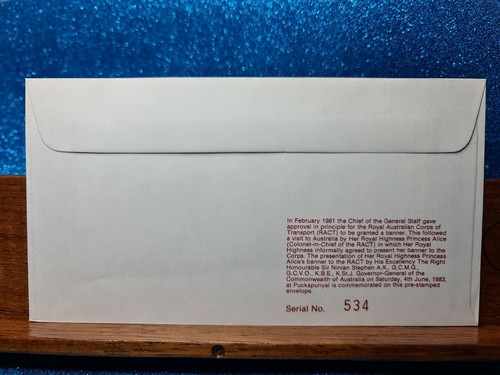 First Day Cover📮1983 (27c) Royal Australian Corps - Picture 2 of 2