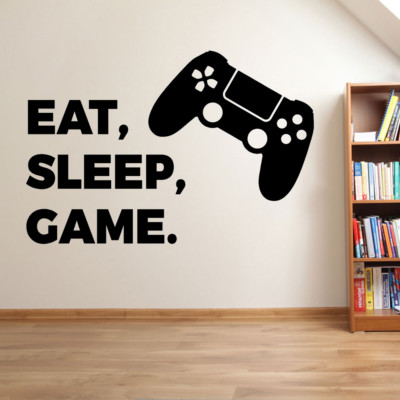 XBOX PS4EAT SLEEP GAME vinyl wall sticker art decal childrens den