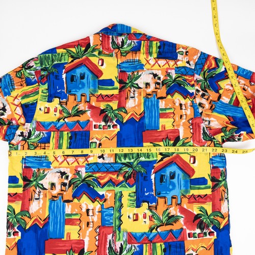 Vintage HP Invent Computers Hawaiian Shirt Men's Large Toucan Dance 90s Colorful - Picture 11 of 12