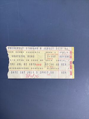 the grateful dead concert ticket stub july 2 1976 | eBay