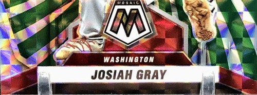 2022 Mosaic Josiah Gray /12 GREEN SWIRL MOSAIC PRIZM SSP Rookie Card No. 255 π - Picture 3 of 14
