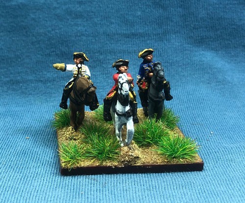 15mm WGS Seven Years War painted Hanoverian Command and 2 Staff Officers HB13 - Picture 7 of 7
