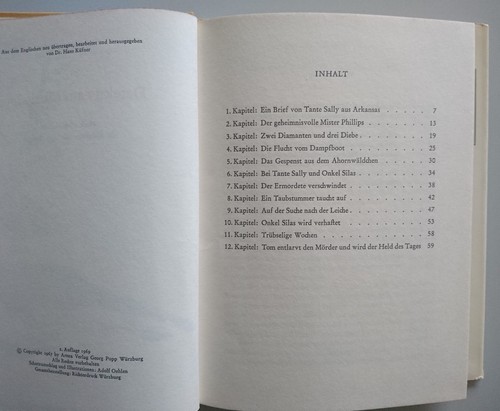 Mark Twain: Detektiv am Mississippi - Arena-Verlag 1969 - Bild 2 von 2