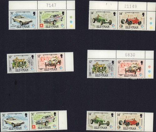 ISLE OF MAN 1985 MOTORING CAR RACES 284-286 SET X 2 MINT MNH