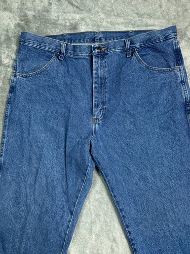 VTG 90s Rustler Mens 40x32 Jeans Western Blue Jeans Wrangler Straight Mexico - Picture 6 of 10