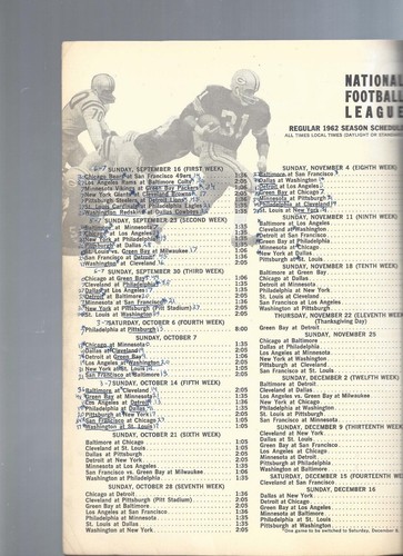 1962 Petersen's Pro Football magazine, Jim Jimmy Brown, Cleveland Browns VG - Picture 6 of 6