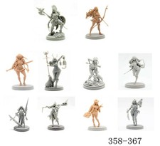     Set of 10PCS 30mm Resin Kingdom Death Female Warrior Unassembled KD009