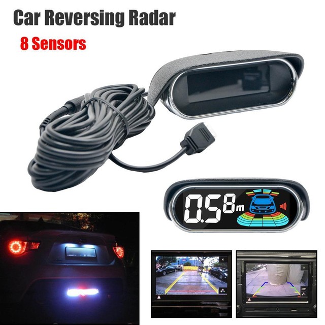 Parking Sensors LED Car Auto Backup Reverse Rear Radar System Alert Alarm Kit Parking Sensors LED Car Auto Backup Reverse Rear Radar System Alert Alarm Kit