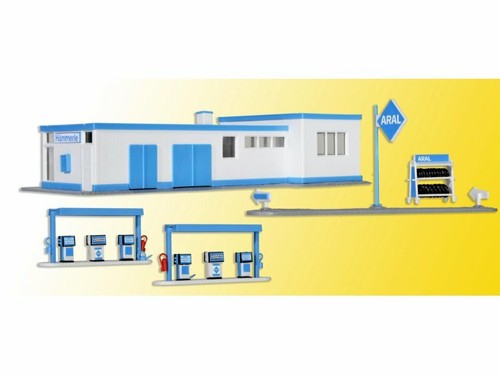 Kibri / Viessmann / Vollmer H0 ARAL Tankstelle / Zapfsäule mit LED / Neu u. OVP - Bild 6 von 8