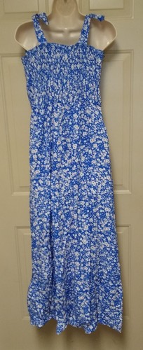 NWT Tobrief Summer Boho Spaghetti Strap Square Neck Maxi Smocked Dress XL - Picture 3 of 4