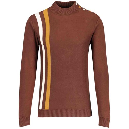 NEW MADCAP MENS 60s MOD RETRO RACING STRIPE TURTLENECK JUMPER MC61 Coleridge - Picture 12 of 18