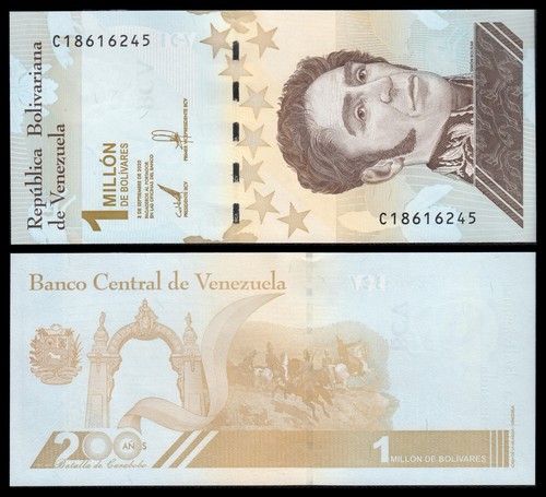 Venezuela 1.000.000 Bolívares 3-9-2020 Pick 114b SC = UNC