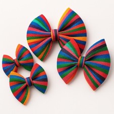 Cinco de Mayo Serape Hair bow Mexican Blanket Nylon Headband, Clip Handmade Bows