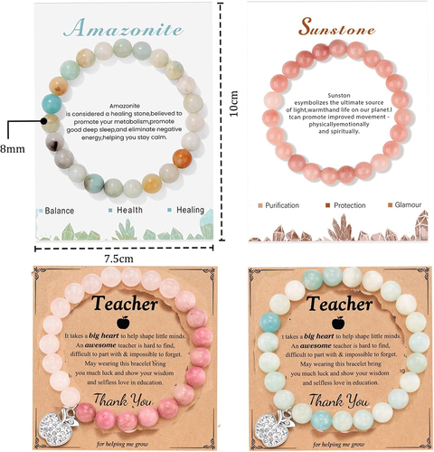 4 Stück Armband Mädchen, Armband Geschenke, Geschenk für Mädchen Armband, Naturs - Bild 2 von 7