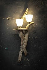 Driftwood wall light Drift wood Wall Light, Drift Wood wall sconce Light Lamp