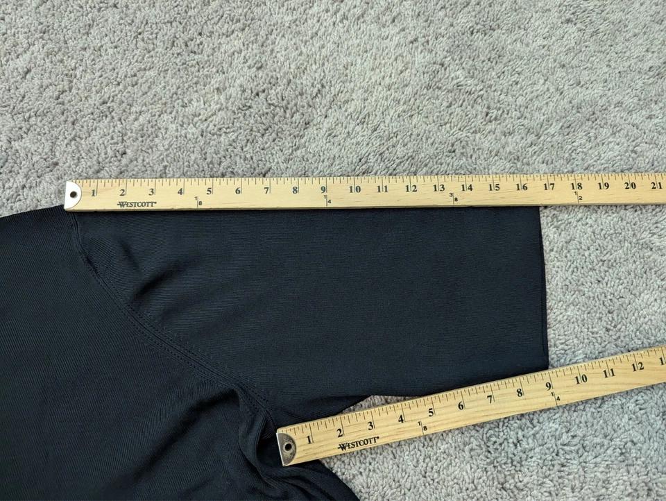 Blusa para mujer Maggie Barnes manga 3X 3/4 tejida cuello redondo negra Foto 4 de 4