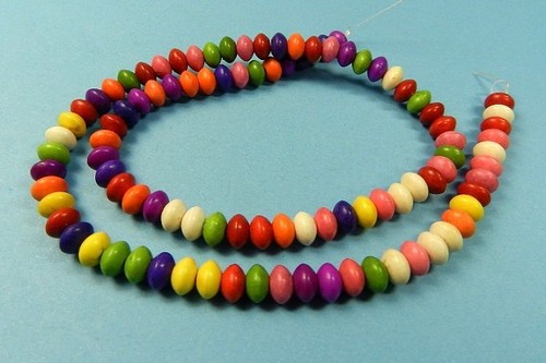 TÜRKIS  PERLEN  RUND  WÜRFEL  RONDELLE  BLUME    SCHMUCK  BASTELN  ZUBEHÖR  /812 - Bild 8 von 19