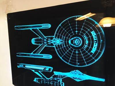 StAr TrEk  prop HOLODECK  Enterprise A screen lcars transparent print EXCELLENT