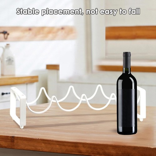 Iron Wine Rack Bottle Holder Metal Display Stand Tabletop Decorative Storage - Picture 7 of 17