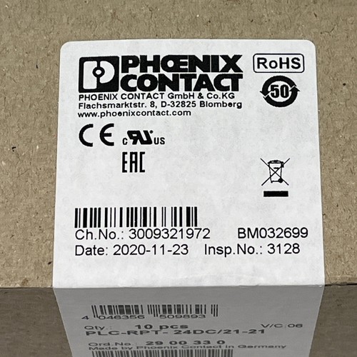 10pcs Phoenix Contact Relay 29 00 33 0 PLC-RPT-24DC/21-21 2900330 | USA Seller - Picture 2 of 5