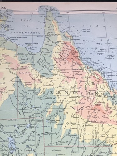 1943: Map Australia Original Vintage Physical Print Size 23cm x 36cm Xmas Deal - Picture 10 of 12