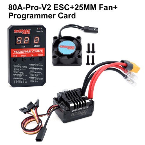 SURPASS HOBBY Pro V2 80A Brushed ESC Fan Program Card For 1/10 Crawler Car - Picture 26 of 26