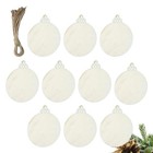  20pcs DIY Christmas Ball Hanging Pendants Wood DIY Christmas Ball Hanging