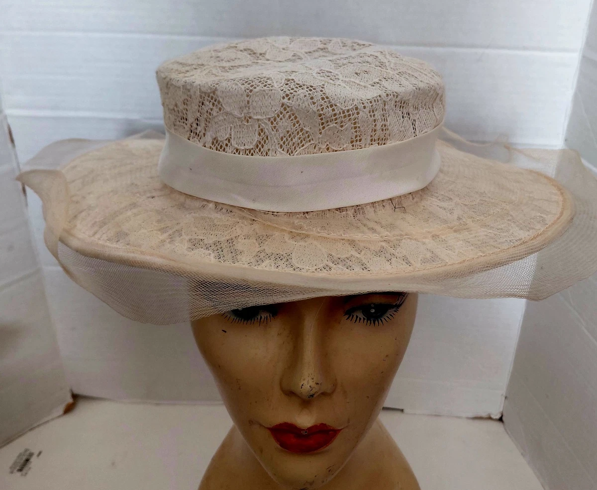 Lace Wide Brim Vintage Hats for Women for sale | eBay
