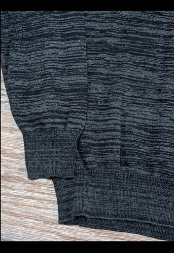 Suéter DRAVUS Para Hombres Mediano Negro Gris Tejido Cuello Redondo Pullover Sudadera Térmica - Imagen 4 de 8