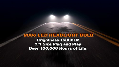 NOVSIGHT 2x 9006 LED HB4 Headlight Bulbs 16000LM 6500K Cool White Super Bright - Video 1 of 1