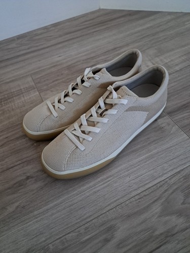 Rothy's The Lace Up Sneaker BISCUIT Fabric Casual Shoes Women’s US 8.5 