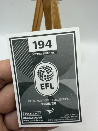 PANINI EFL 2025 - 26  STICKER David Strelec Middlesbrough FC #194 - Picture 8 of 8