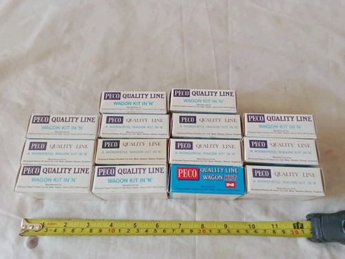JOB LOT OF`12 PECO N GAUGE EMPTY CARD WAGON KIT BOXES (D49) - Picture 6 of 7