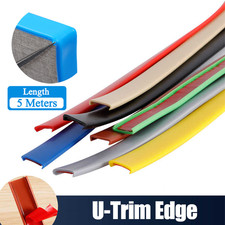 Flexible U-Trim Edge Banding for Furniture Cabinets Tables Self-Adhesive 5 Meter