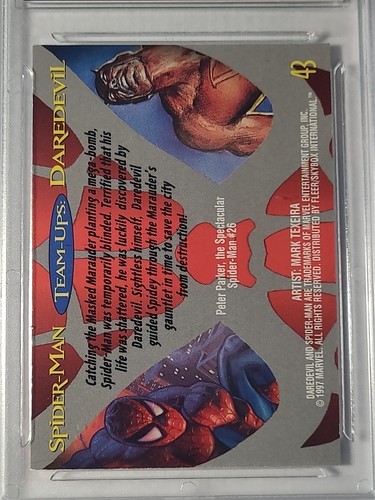 1997 Fleer Marvel Spider-Man #43 Team-Ups Daredevil GMA GRADED 7.5 NM+ - Picture 5 of 6