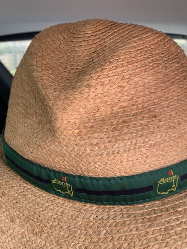 MASTERS GOLF TOURNAMENT STRAW SUN HAT MENS L/XL AUGUSTA NATIONAL OFFICIAL - Picture 15 of 19