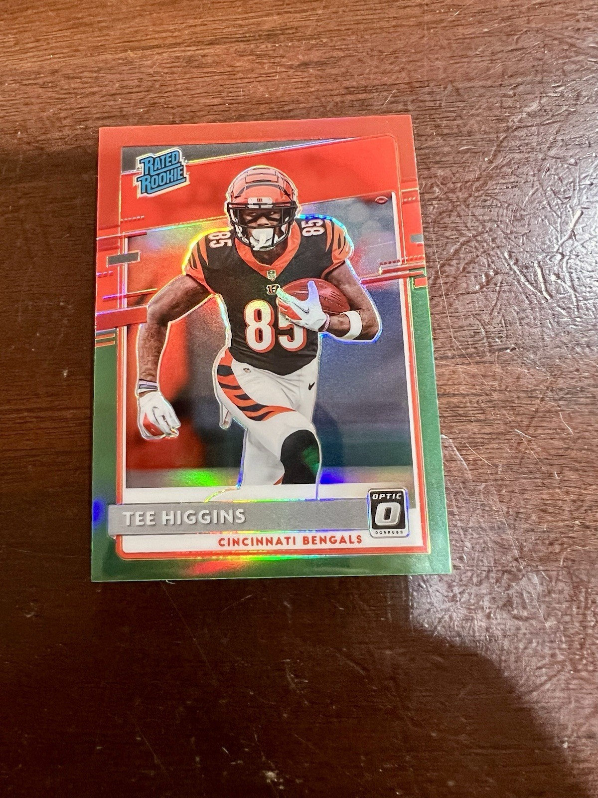 Tee Higgins 2020 Donruss Optic Rated Rookie Preview Red And Green Prizm #P-310