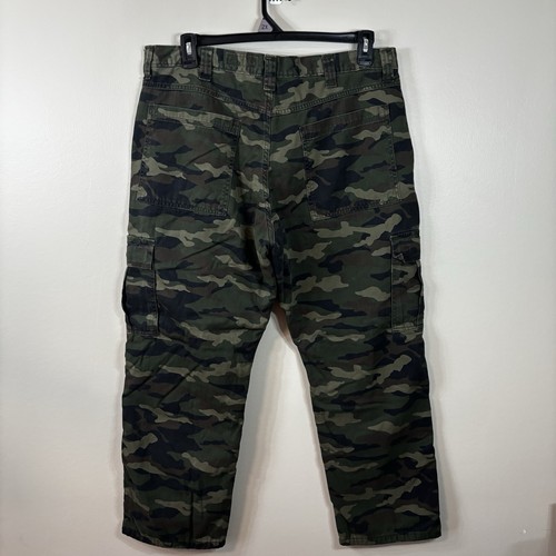 Wrangler Cargo Pants Mens 38x30 Camo Fleece Lined Hunting Outdoor - Picture 3 of 10
