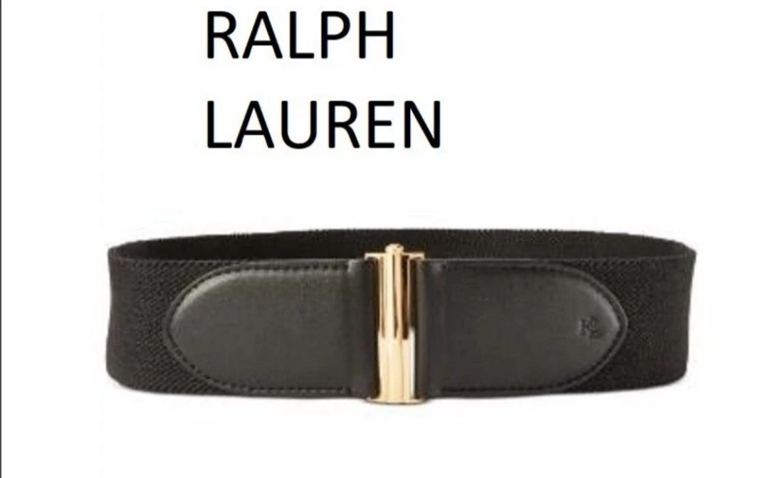 Lauren Ralph Lauren Black Suede Wide Waist Belt Gold Double O-Ring Buckle XL Lauren Ralph Lauren Wide Gold Belts for Women for sale | eBay main image 3