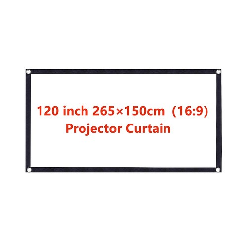 84 100 120 Inch 16:9 3:4 Projector Screen Curtain HD Display Screen Home Cin _pu - Afbeelding 14 van 23