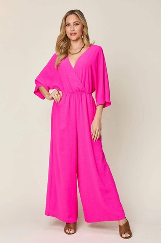 Mono Surplice Pierna Ancha con Bolsillos - Favorecedor, Elegante y Cómodo - Imagen 46 de 48