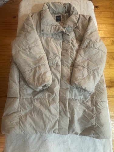 GAP Damen Long Puffer Mantel Beige Steppjacke Größe L Warm Winter - Bild 4 von 4
